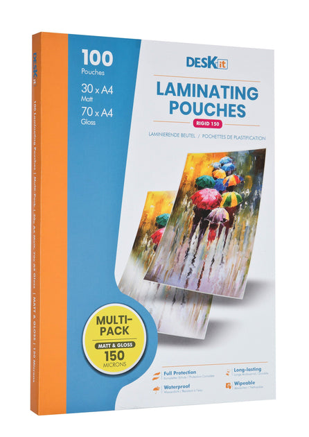 Laminating Pouches A4 Gloss and Matt Multipack