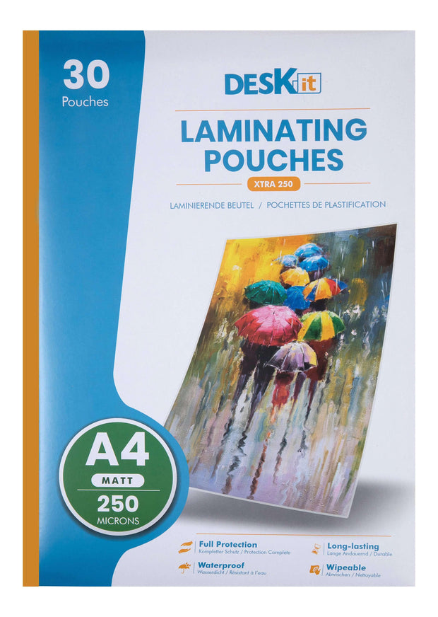 Laminating Pouches A4 Matt extra strong | deskit