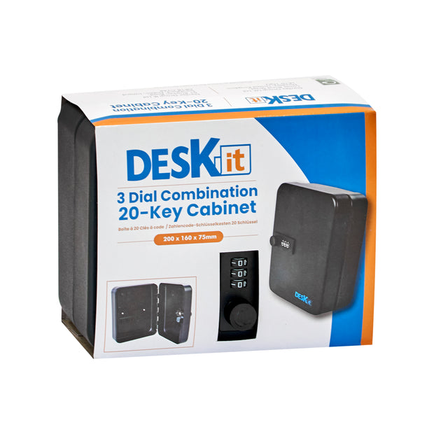 Deskit 20 Key Safe Storage Cabinet with 3 Digit Combination Lock